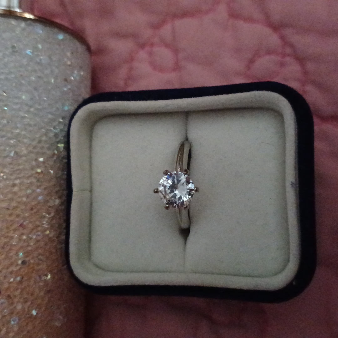 2.25 Carat Topaz White Solitaire Engagement Ring Set In Sterling Silver Size 7